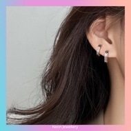 Silver Hoop Earrings Roman Earring S925 Original Hoop Earrings Earring Subang Silver 925 Original Ea