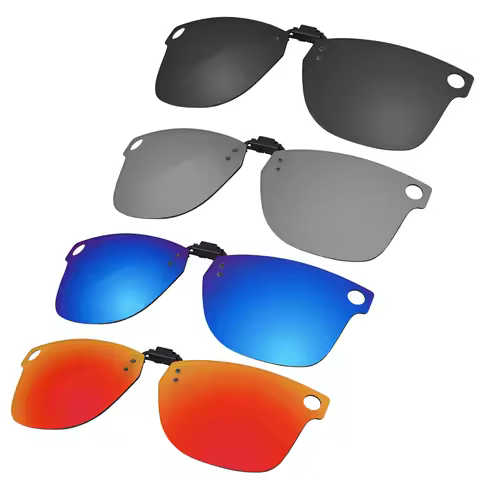 Beeyspecslab Polarized Flip-up Glasses Clip Anti-glare Compatible with RayBan RW4012 Wayfarer (Gen 2