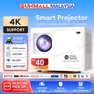 Portable Projector Mini Projector  LED 4K  Full HD WIFI Bluetooth Support USB Projektor Built -in Ne