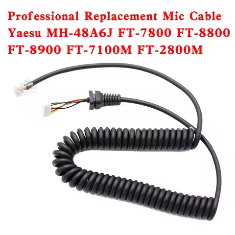 For FT-7800 FT-8800 FT-8900 FT-8900R Car Radio MH-42 MH-48 Speaker Mic Cable Cord Wire for Yaesu MH-