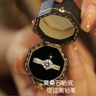 PT950莫桑石婚戒女钻石戒指男女情侣对戒跨境电商实体店珠宝货源