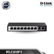D-link DES-F1010P-E 250M 10-Port 10/100 Switch with 8 PoE Ports