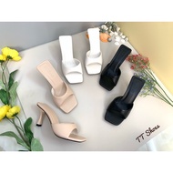 7cm stiletto high heel sandals in matte leather, high quality square toe TT Shoes h7pnhon