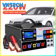 [Vktech] 400A Car Battery Charger LCD Display Self-Stop Battery Charger Five-Stage 220W