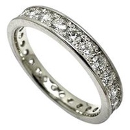 二手，8 號，全圓鑽石戒指，總重 0.78 克拉，鉑金 (Pt1000) 材質，3.2 克。