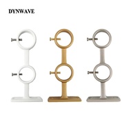 [Dynwave2] Double Curtain Rod Holder Drapery Hook with Screws Closet Rod Support Curtain Rod Support Wall Holder for Living Room