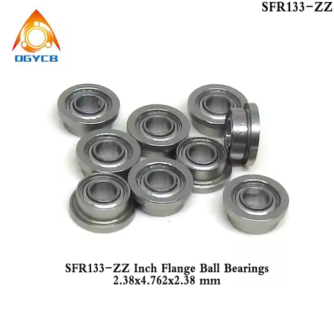 5pcs SFR133ZZ Flange Bearing 2.38x4.762x2.38 mm R133 FR133 SFR133 ZZ Z 2.38*4.762*2.38 Stainless Ste