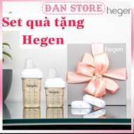 Hegen milk bottle gift set includes 150ml + 240ml + 2 milk storage lids, genuine hegen Basic set, he