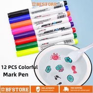 12pcs Children's Magical Water Painting Pen Floating Doodle Pen Colorful Mark Pen Whiteboard Markers