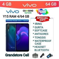 VIVO Y15 RAM 4/64 GB GARANSI RESMI VIVO INDONESIA - Hitam
