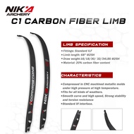 NIKA C1 Recurve Bow Limb 68inch Carbon Fiber 14-44lbs ILF Sport Fishing Accessory part