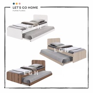 Classic Wooden Single Pull Out Bed frame | Pull Out Bed Kayu | Katil Kayu | Katil Pull Out Single Ka