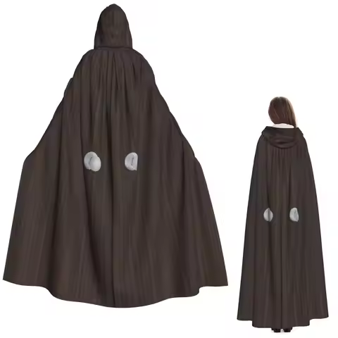 Vox AC30 Amplifier Long Hooded Cloak Witch Medieval Costume Cosplay Cape HalloweenCoat Adult Unisex