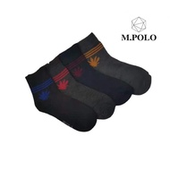 (M.POLO) 4 Pairs Casual Quarter&Cotton Men Socks/Stoking Cotton/Stoking Lelaki