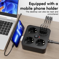 XLD 3-Pin USB Type C EU Plug 10A 250V 3250W Socket - BKL-E34