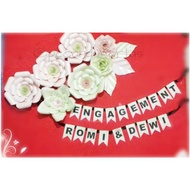 Paper Flower Lamaran Dekorasi Lamaran Backdrop Lamaran