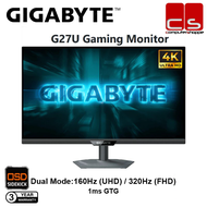 GIGABYTE G27U Gaming Monitor 4K 160Hz (UHD) / 320Hz (FHD) OSD Sidekick | Screen Can Rotate Vertical