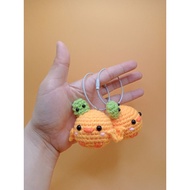CHICK CROCHET KEYCHAIN CABLE RING WITH 6*6cm