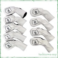 [TachiuwaMY] 9pcs Golf Club Covers, Premium PU Leather Covers Set for All Wood Clubs, No.4 / 5 / 6 / 7 / 8 / 9/ P / S / A