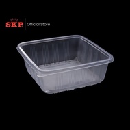 SKP Extra Large Line Pattern Disposable Square Plastic Container/Food Packaging Set With Lid