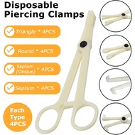 Disposable Piercing Clamps - TONBAO 16Pcs Piercing Forceps 4 types of Septum Piercing Clamps Kit Dis
