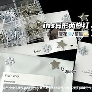 Taiwan Shipment Small Card Packaging Material High-Value ins Style Special-Shaped Two-Legged Nail Ha
