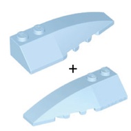 COOLPON|This Is LEGO Lego's Parts Wedge 6x2 Left+Right 41747+41748 Bright Light Blue