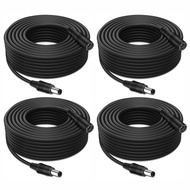 Tonton 4 Pack 10FT 3M DC Power Extension Cable 5.5 mm x 2.1 mm 5521 Male to Female 12V DC Adapter Co