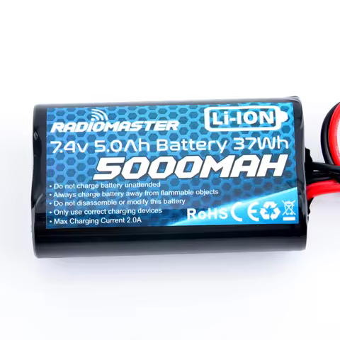 RadioMaster 2S 7.4V 5000mah 37wh Li-Ion Battery TX16S TRemote Control Transmitter JST-XH and XT30 Pl