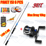 Set Pancing Lengkap Murah Baitcasting Fishing Reel Casiting Fishing Rod Set Material Berkualitas Car