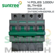 Suntree Solar PV Power DC Miniature Circuit Breaker 1000VDC 4 Poles 6A10A 16A 20A 25A 32A 40A 50A 63