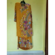 Preloved Batik Sutera Terengganu Baju Kurung Moden Siap Baju Raya Kain Tak Panas 2023 Aidilfitri Cor