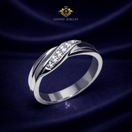 Women's Wedding Ring 950 Silver SAN950 W32 – Premium Handmade | White Gold Palladium Platinum Option