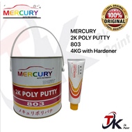 MERCURY 803 2K POLY PUTTY - 4KG WITH HARDENER / Simen Kereta  **READY STOCK**