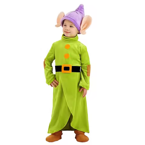 In stock new CKids Dopey cosplay seven or eight dwarfs boys and girls jumpsuit hat set Halloween car