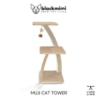 BlackMimi LIMOLIMO Premium Grade Wooden Cat Tree - Simple Elegant Solid Wooden Cat Tree