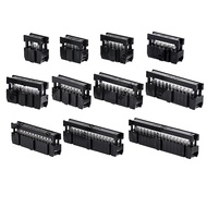 10PCS/LOT 2.54MM Pitch 6 Position 8 10 12 14 16 18 20 24 26 30 34 40 Pin Female IDC Socket IDC Conne