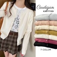 MOF Exclusive Women Casual Long Sleeves Knitted Outer Button Up Cardigan Knitwear Wanita Lengan Panj