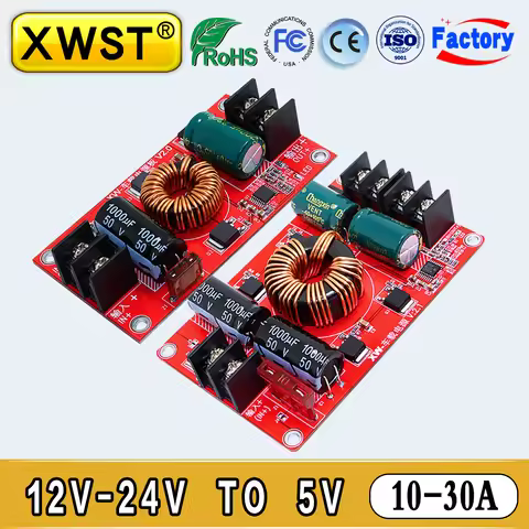 PCB Circuit Board 24V 12V to 5V 10A 50W DC DC Step Down Buck Converter for Taxi Bus Car LED Display