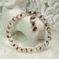 手鍊 紅幽靈 金字塔 水晶 紅石榴石 925銀飾 貓頭鷹 手珠 寶石