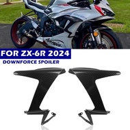 On SALE Front Downforce Spoiler For Kawasaki Ninja ZX-6R ZX6R 636 2024 2025 2026 Naked Side Winglets