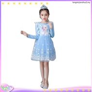 Frozen Elsa dress Dress budak perempuan Dress Baby Girl Frozen Princess Elsa Dresses for Kids Long S