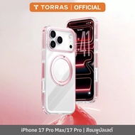 TORRAS O3L | เคส iPhone 17 Pro Max/17 Pro/16 Pro Max/16 Pro/15 Pro Max เคสใสขาตั้งแม่เหล็กรุ่นใหม่ ก