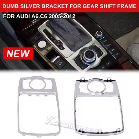 New Front Console Frame Decoration Bezel MMI Shift Knob Fixed Frame Panel For Audi A6 C6 Avant RS6 2