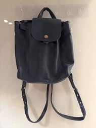 Longchamp藍色小羊皮背包