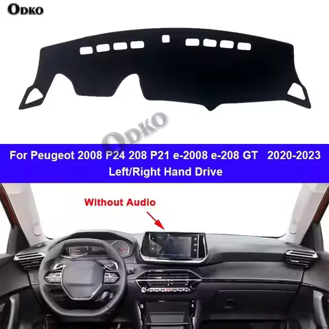 Car Dashboard Cover Dash Mat Carpet Cape for Peugeot 2008 P24 208 P21 e-2008 e-208 GT 2020 2021 2022