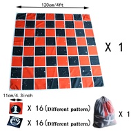 Newly listed 4-In-1 Jumbo Chess Board Game - 4FT Giant Tic Tac Toe Checkers & More - 100% Machine-Wa