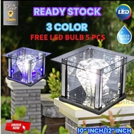 Outdoor Gate Light Outdoor Gate Lamp Weather Proof Outdoor Pilar Light Diamonds Blue Light