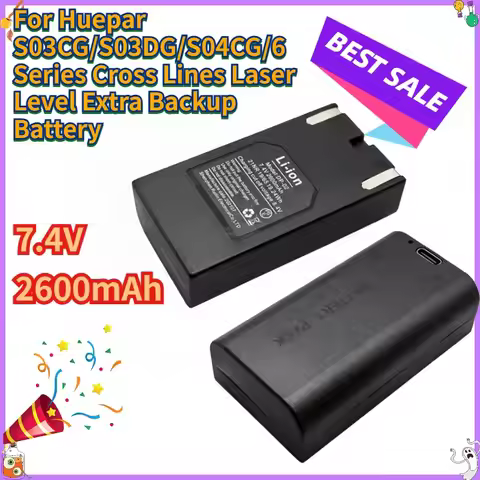 New 7.4V 2600mAh Li-ion Battery for Huepar S03CG/S03DG/S04CG/6 Series Cross Lines Laser Level Extra 