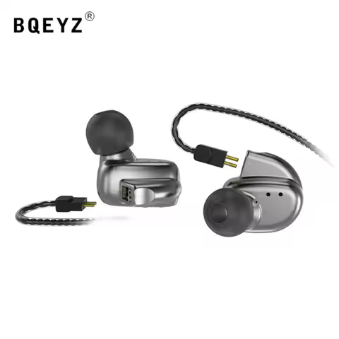 BQEYZ KC2 HIFI IEMs Earphones 2DD+2BA Bass DJ Monitors Game Wired Earphones Audiophile Music Detacha